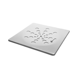 Grelha Quadrada Inox Branco sem Caixilho 10cm Estilmax