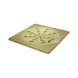 Grelha Quadrada Inox Dourado sem Caixilho 10cm Estilmax