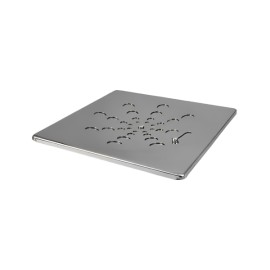 Grelha Quadrada Inox Cromada sem Caixilho 10cm Estilmax