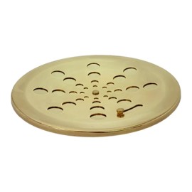 Grelha Redonda Inox Dourada Sem Caixilho 15cm Estilmax