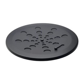 Grelha Redonda Inox Preto Fosco Sem Caixilho 15cm Estilmax