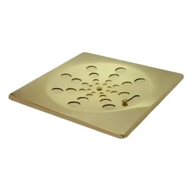 Grelha Quadrada Inox Dourado sem Caixilho 15cm Estilmax