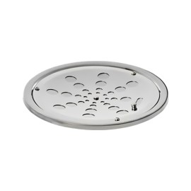 Grelha Redonda Inox Cromada Com Caixilho 10cm Estilmax