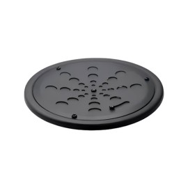 Grelha Redonda Inox Preto Fosco Com Caixilho 10cm Estilmax