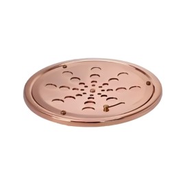 Grelha Redonda Inox Rose Com Caixilho 10cm Estilmax