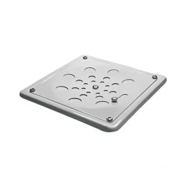 Grelha Quadrada Inox Branco Com Caixilho 10cm Estilmax