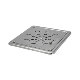 Grelha Quadrada Inox Cromada Com Caixilho 10cm Estilmax