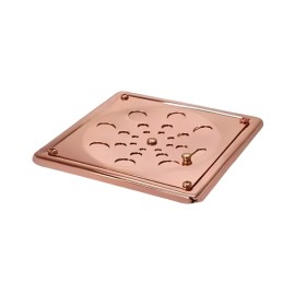 Grelha Quadrada Inox Rose Com Caixilho 10cm Estilmax