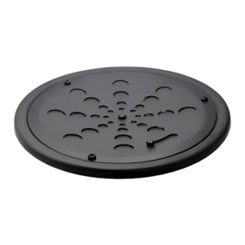 Grelha Redonda Inox Preto Fosco Com Caixilho 15cm Estilmax
