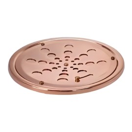 Grelha Redonda Inox Rose Com Caixilho 15cm Estilmax