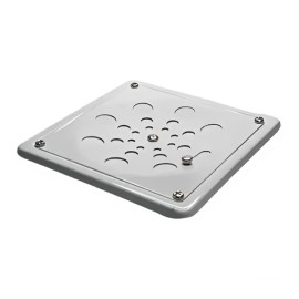 Grelha Quadrada Inox Branco Com Caixilho 15cm Estilmax