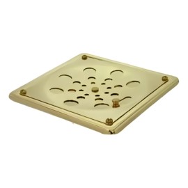 Grelha Quadrada Inox Dourado Com Caixilho 15cm Estilmax