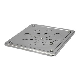 Grelha Quadrada Inox Cromada Com Caixilho 15cm Estilmax