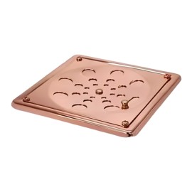 Grelha Quadrada Inox Rose Com Caixilho 15cm Estilmax