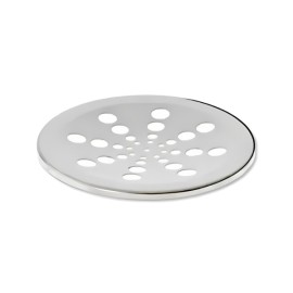 Grelha Redonda Inox Cromada sem Fecho e sem Caixilho 10cm Estilmax