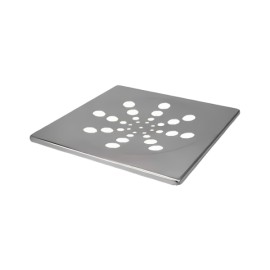 Grelha Quadrada Inox Cromada sem fecho e sem Caixilho 10cm Estilmax