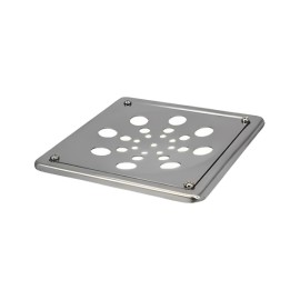 Grelha Quadrada Inox Cromada sem fecho e com Caixilho 10cm Estilmax