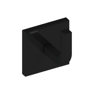 Cabide Reto Quada Preto Brilhante Metalworks By Crismoe 05.QD03.PB