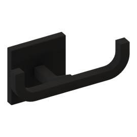 Cabide Duplo Reto Quada Metalworks Preto Fosco Crismoe 05.QD04.PF Cabide Duplo Reto Quada Metalworks Preto Fosco Crismoe 05.QD04.PF