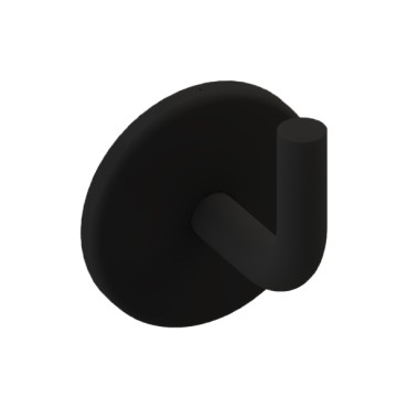 Cabide Reto Round Preto Fosco Metalworks By Crismoe 05.RD03.PF