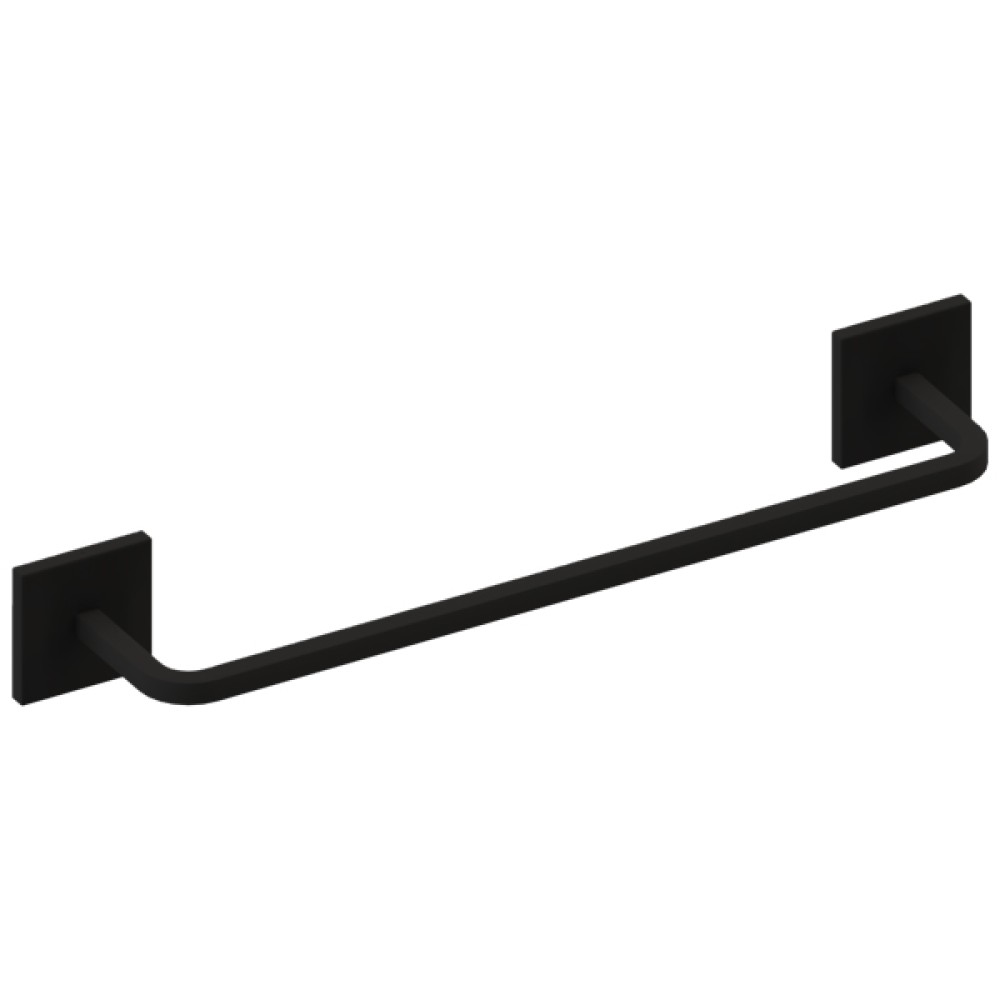 Toalheiro Quada 30 cm Preto Fosco Metalworks By Crismoe 07.QD02.PF Toalheiro Quada 30 cm Preto Fosco Metalworks By Crismoe 07.QD02.PF
