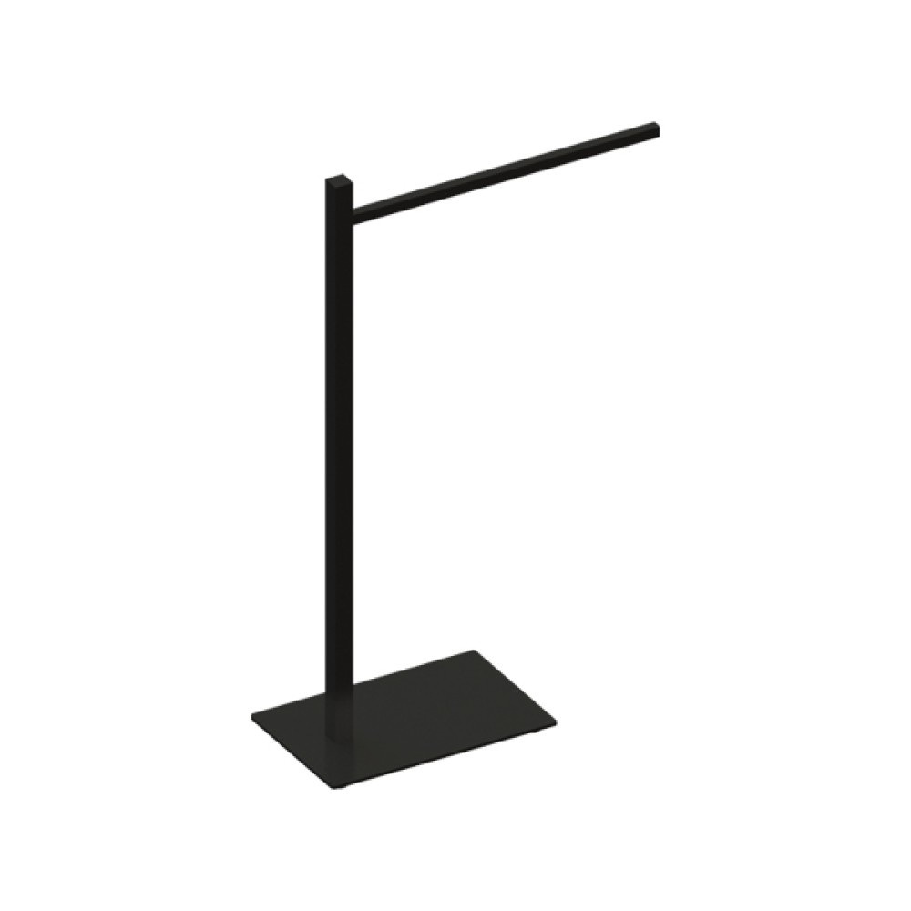 Porta Toalha de Bancada Simples Quada Preto Fosco Crismoe 17.QD02.PF Porta Toalha de Bancada Simples Quada Preto Fosco Crismoe 17.QD02.PF