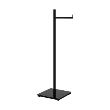Papeleira Chão Simples Quada Preto Brilhante Crismoe 57.QD01.PB