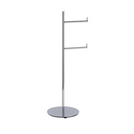 Papeleira Chão Dupla Round Inox Polido Crismoe 57.RD02.IP Papeleira Chão Dupla Round Inox Polido Crismoe 57.RD02.IP