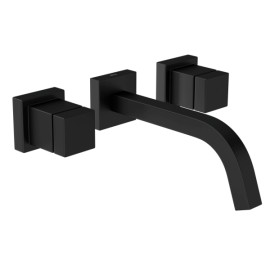 Misturador Lavatorio Parede Deca Cubo Black Matte 1878.BL86.MT Misturador Lavatorio Parede Deca Cubo Black Matte 1878.BL86.MT