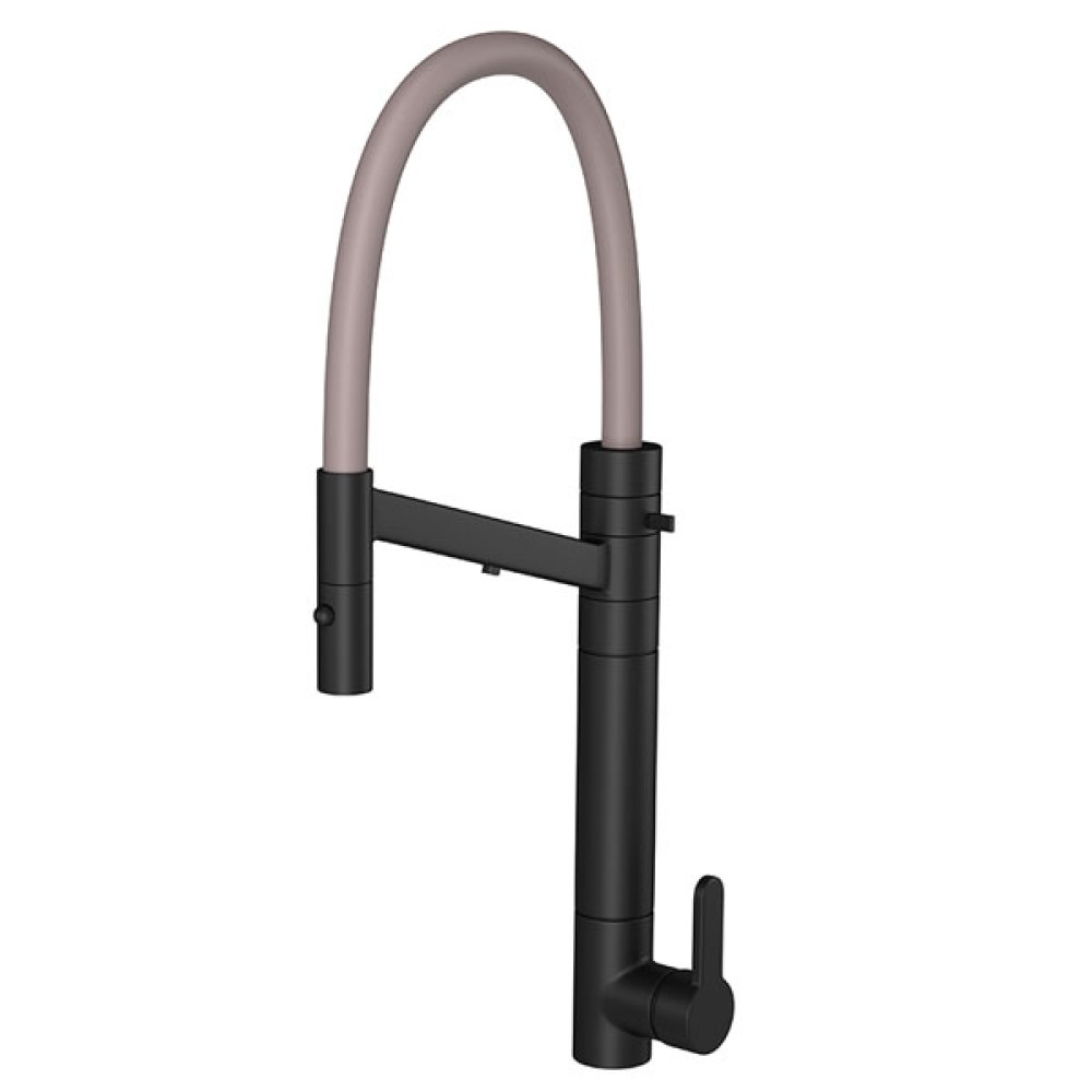 Monocomando Mesa Cozinha Bica Alta Fitro Twin Colore Black Matte e Fendi 2241.BL.MT.FD Monocomando Mesa Cozinha Bica Alta Fitro Twin Colore Black Matte e Fendi 2241.BL.MT.FD