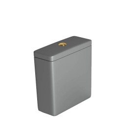 Caixa Acoplada Cinza Fosco Dual Flux (3 E 6L) Polo/Unic Deca Botao Gold Matte CD.21F.GL.MT.86 Caixa Acoplada Cinza Fosco Dual Flux (3 E 6L) Polo/Unic Deca Botao Gold Matte CD.21F.GL.MT.86