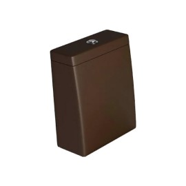 Caixa Acoplada Marrom Fosco Dual Flux (3 E 6 L) Link Deca Botao Cromado CD.23F.22 Caixa Acoplada Marrom Fosco Dual Flux (3 E 6 L) Link Deca Botao Cromado CD.23F.22