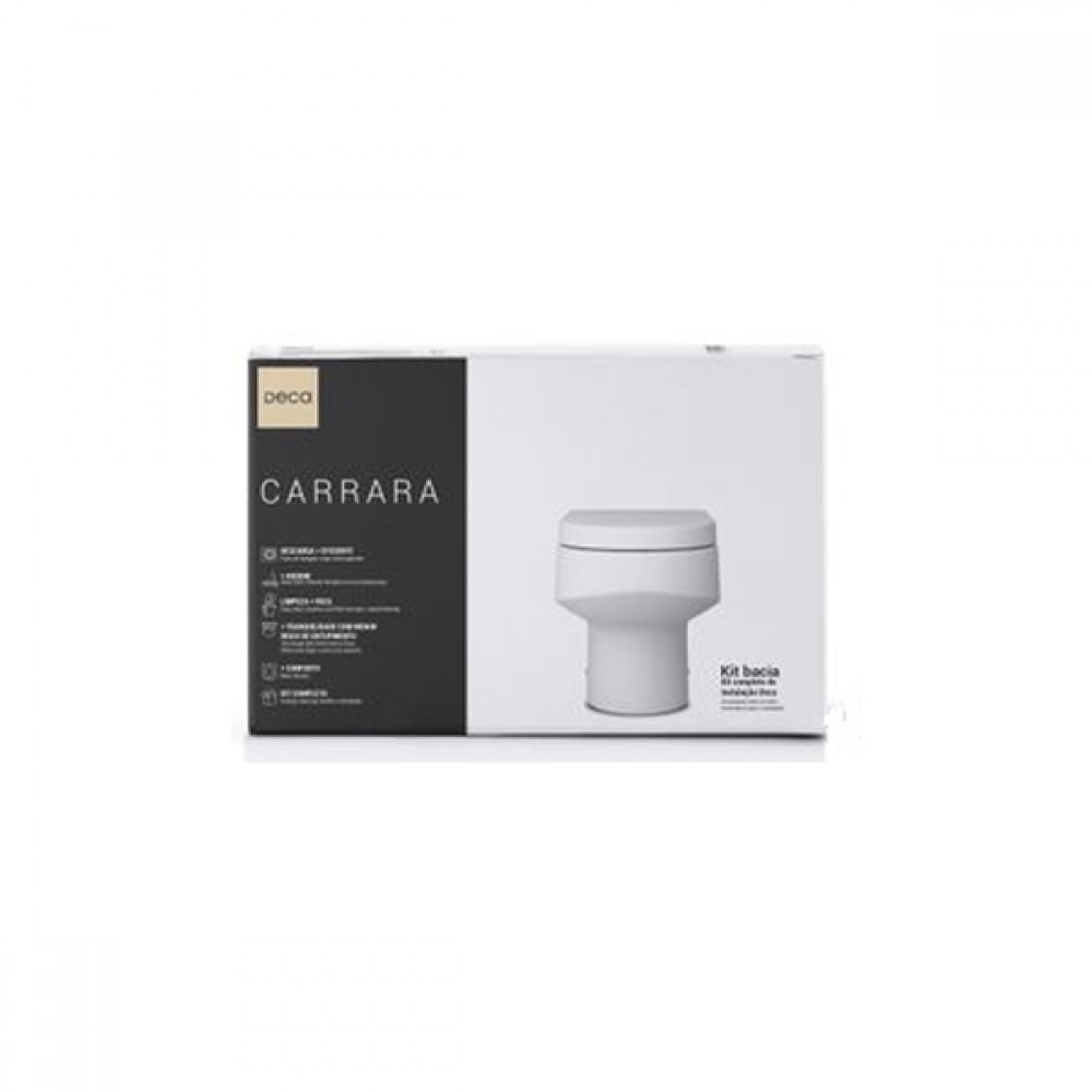 Kit Completo Bacia Convencional Carrara Deca Branco KP.60.17 Kit Completo Bacia Convencional Carrara Deca Branco KP.60.17