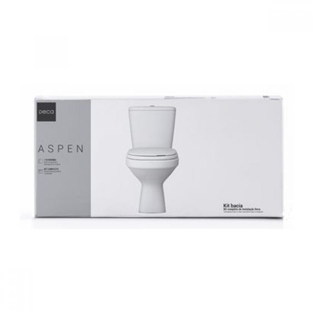 Kit Completo Bacia Com Caixa Acoplada Aspen Deca KP.750.17 Kit Completo Bacia Com Caixa Acoplada Aspen Deca KP.750.17