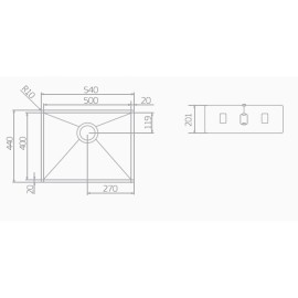 Cuba Inox Quadratta 50 Deca