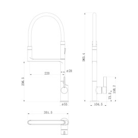 Misturador Monocomando para Cozinha Double Cromado Janedo JD-E129-5 Misturador Monocomando para Cozinha Double Cromado Janedo JD-E129-5