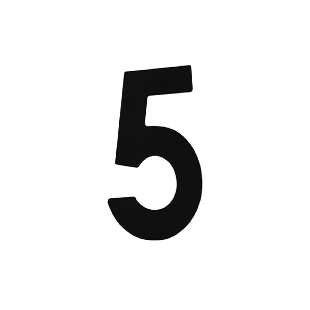 Número Casa "5" 22cm Parafusar Alumínio Preto LG Mais