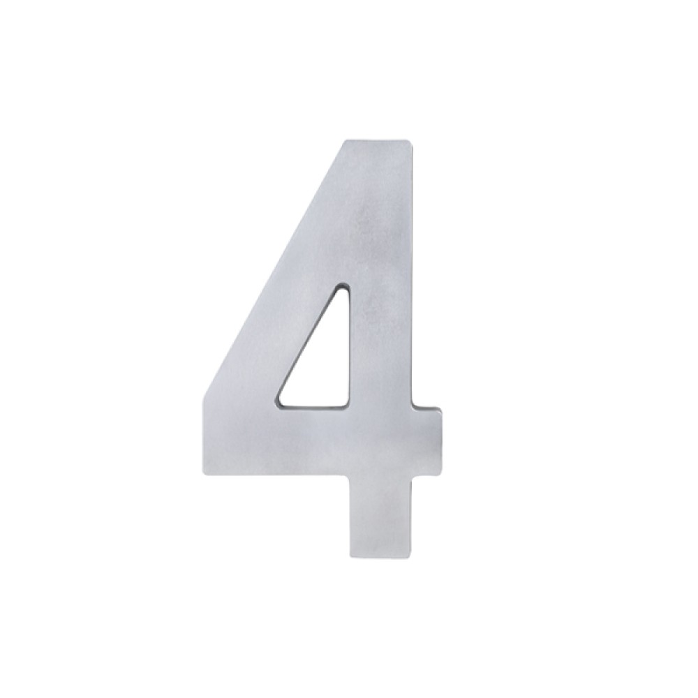 Número Casa "4" 22cm Parafusar Alumínio Polido LG Mais