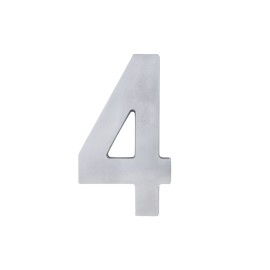 Número Casa "4" 22cm Parafusar Alumínio Polido LG Mais