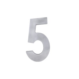 Número Casa "5" 22cm Parafusar Alumínio Polido LG Mais
