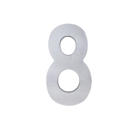 Número Casa "8" 22cm Parafusar Alumínio Polido LG Mais