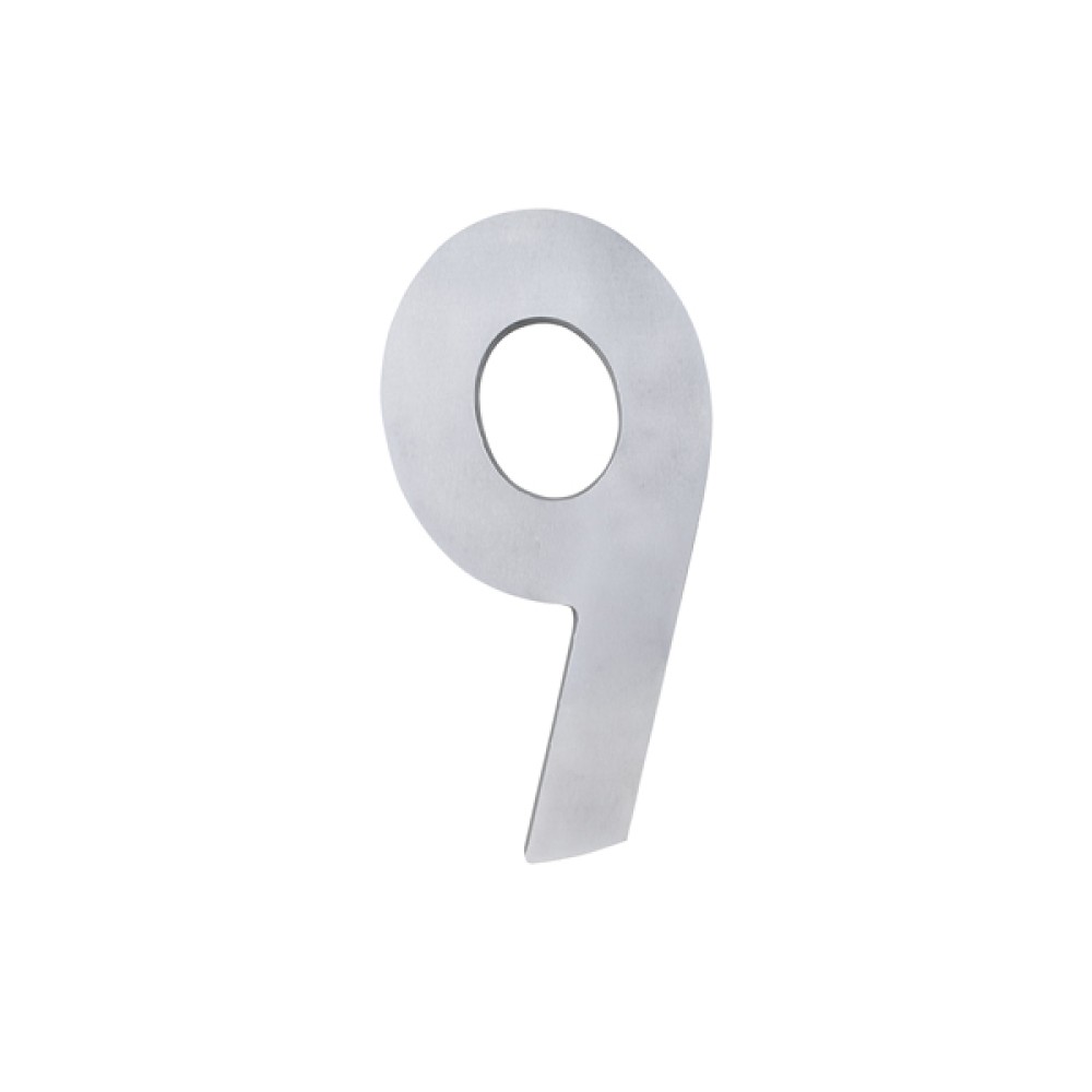 Número Casa "9" 22cm Parafusar Alumínio Polido LG Mais