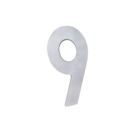 Número Casa "9" 22cm Parafusar Alumínio Polido LG Mais
