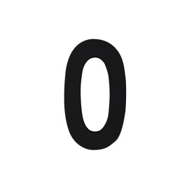 Número Casa "0" 22cm Parafusar Alumínio Preto LG Mais