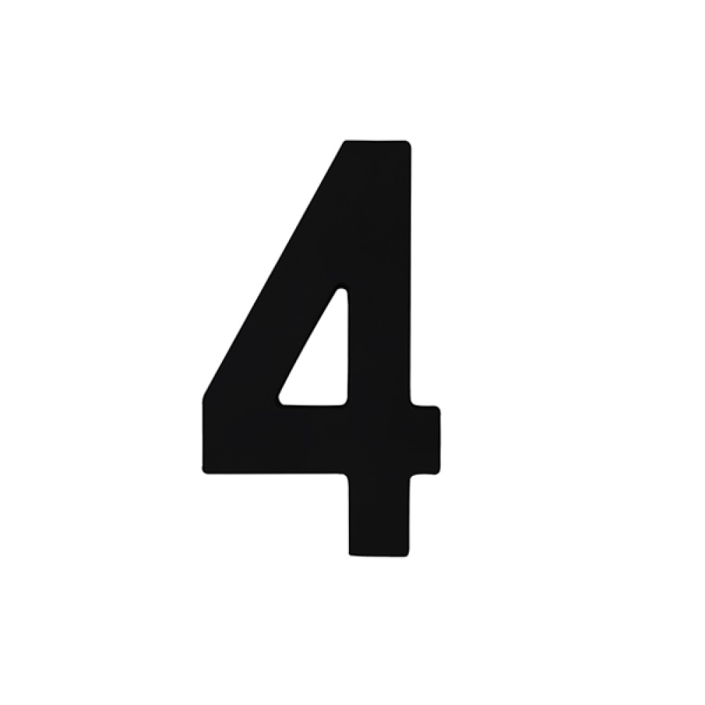 Número Casa "4" 22cm Parafusar Alumínio Preto LG Mais