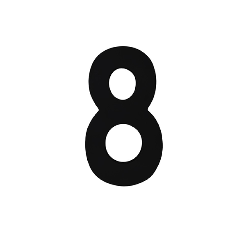 Número Casa "8" 22cm Parafusar Alumínio Preto LG Mais