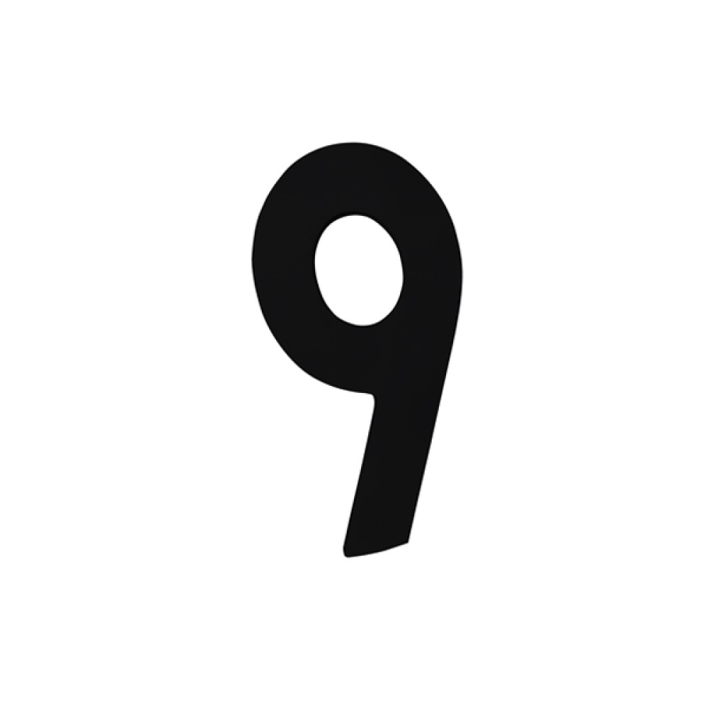Número Casa "9" 22cm Parafusar Alumínio Preto LG Mais
