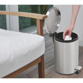 Lixeira Inox Acabamento Acetinado Pedal 5L 94538/505