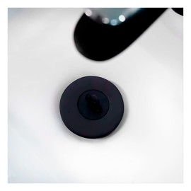 Válvula de Lavatório Inox Black Tampa de Silicone 7/8 Península