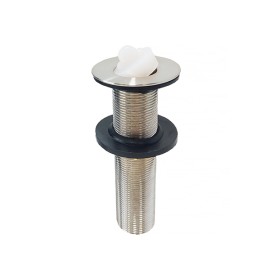 Válvula de Lavatório Inox Longa Tampa de Silicone 7/8 Península